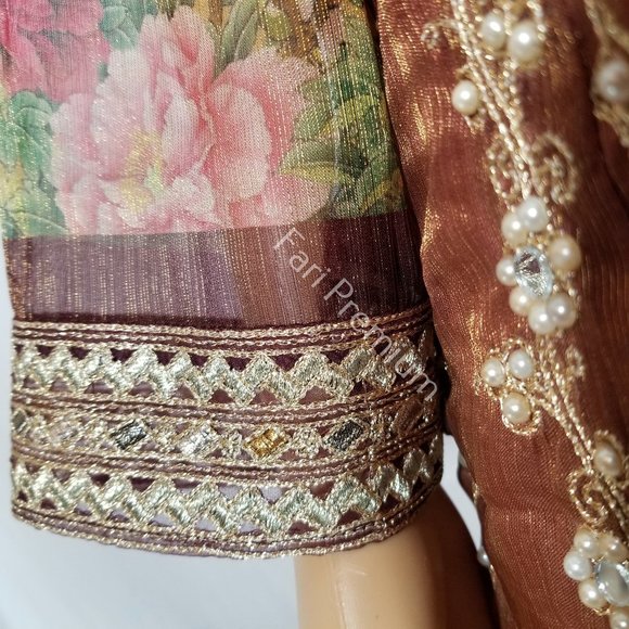 Tawakkal Fancy Zardozi Embroidered Banarsi Masuri Shalwar Kameez Pakistani XL/48 - Picture 12 of 17